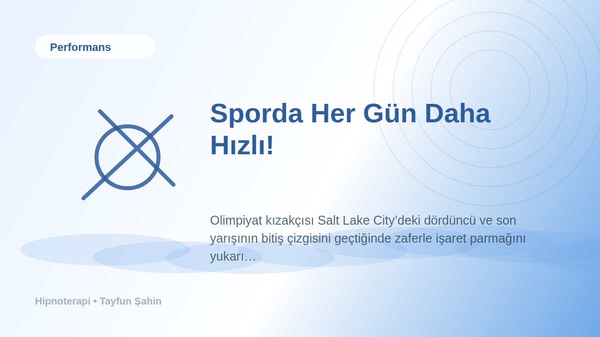 Sporda Her Gün Daha Hızlı!
